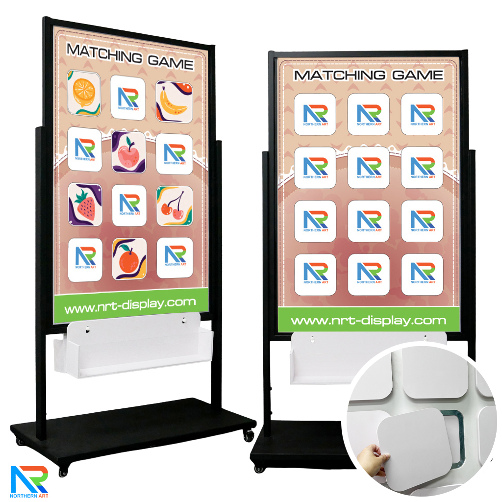 เช่าเกมส์เปิดป้ายจับคู่ 12 ช่อง Matching game ขนาด (W)94 x (D)45 x (H)170 cm.พร้อมล้อเลื่อน เคลื่อนย้ายสะดวก