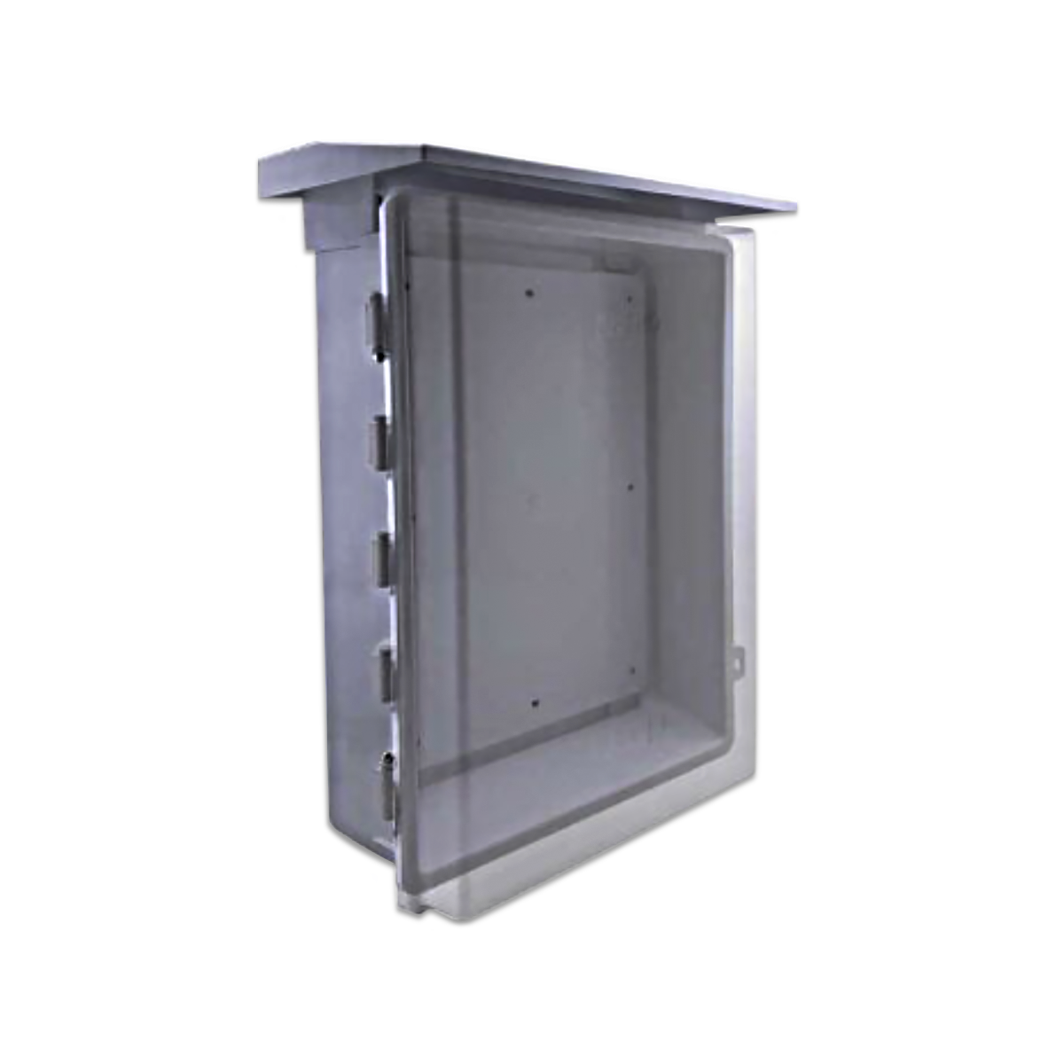 NANO ตู้กันฝน ขนาด 15x21x8" สีเทา(ฝาใส) รุ่น NANO-104CG (1 ชิ้น/กล่อง)