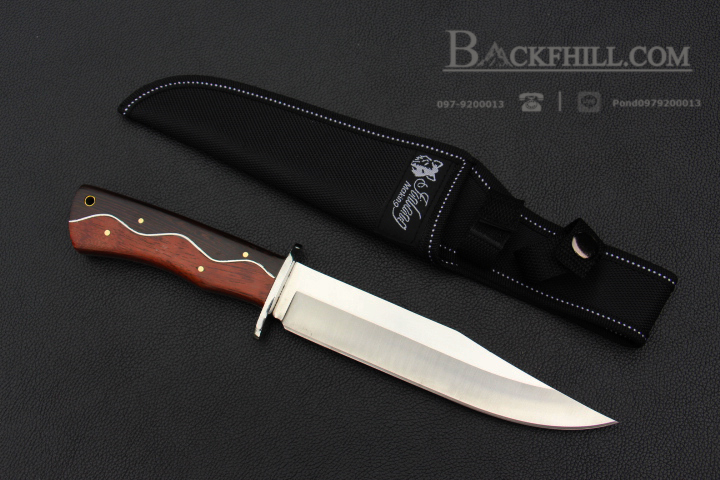 มีดใบตาย COLUMBIA รุ่น SA37 ใบมีดทรงโบวี่ ด้ามจับลายไม้คลาสสิค ไม้เนื้อแข็งอย่างดี พร้อมซองไนลอน