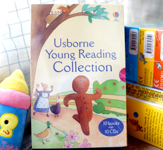 (In Stock) สินค้าพร้อมส่ง หนังสือนิทานภาษาอังกฤษ พร้อม CD ฝึกออกเสียง Usborne Young Reading Collection 10 เล่ม 10 CD มาในกล่องสวยงาม