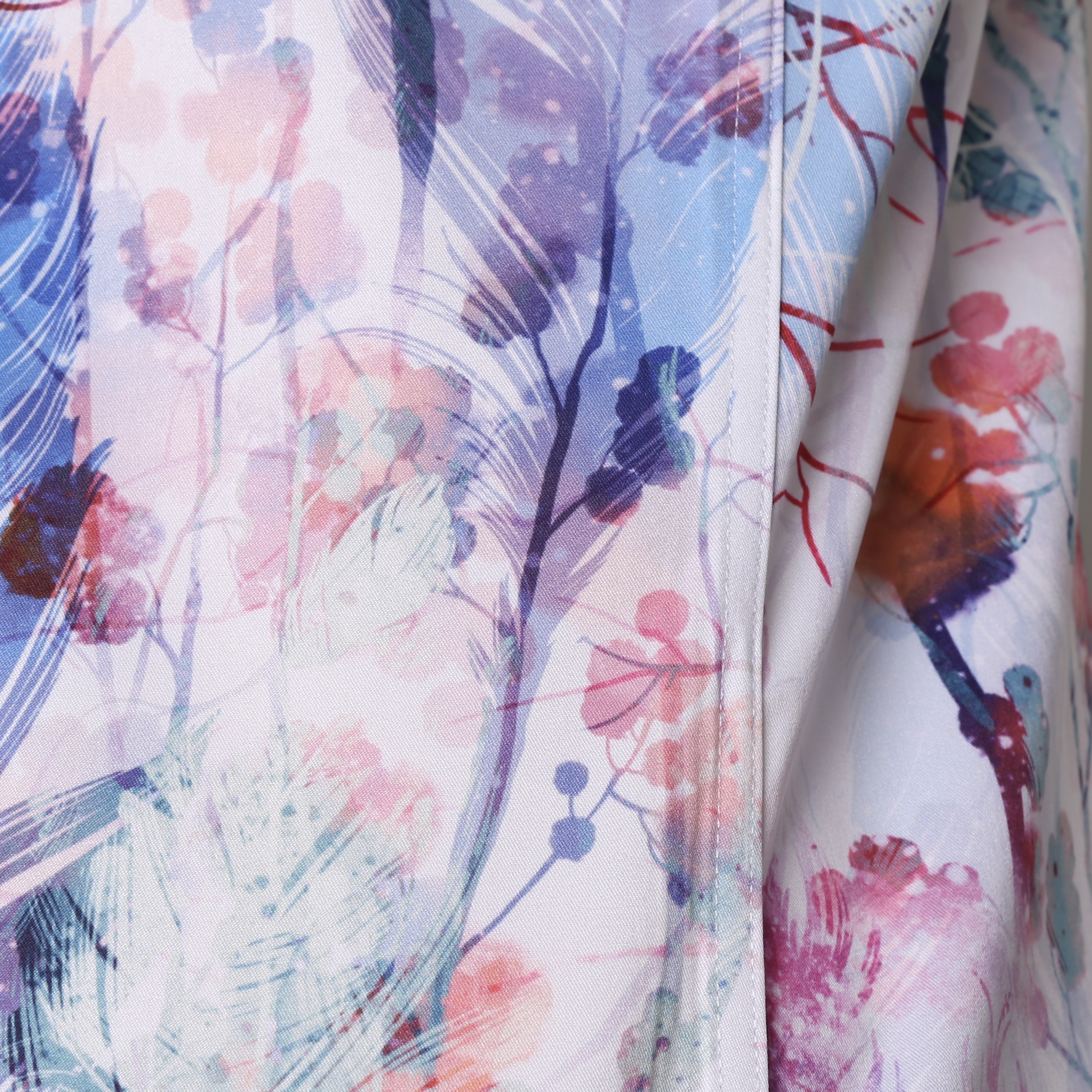 PInk Blue Patterned Shirt