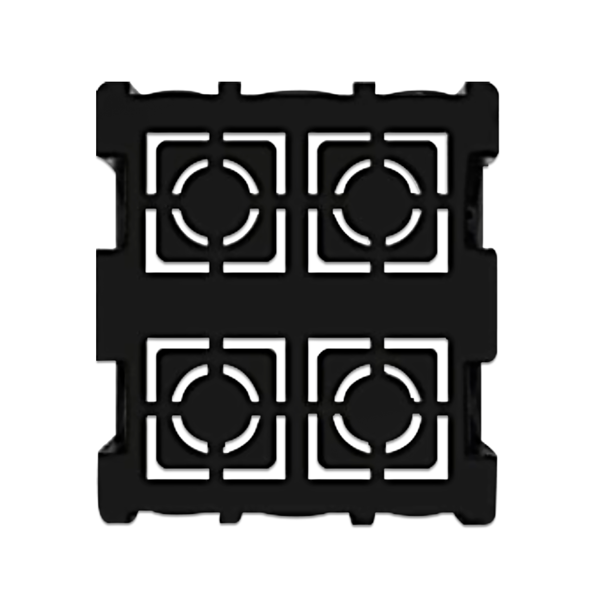 NANO บล็อคฝัง ขนาด 4x4" สีดำ รุ่น NANO-409B (100 ชิ้น/กล่อง)