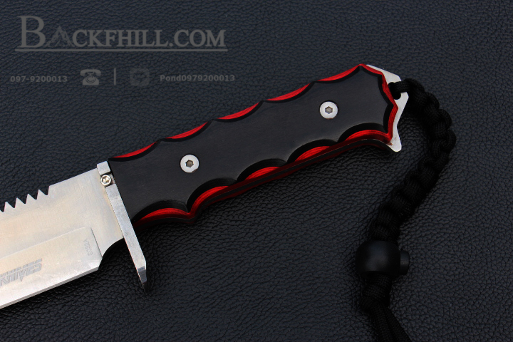 มีดใบตาย COLUMBIA รุ่น S032A 5Cr15mov สปาตาใบหนา ด้ามจับ Micarta อย่างดี พร้อมซองไนลอน