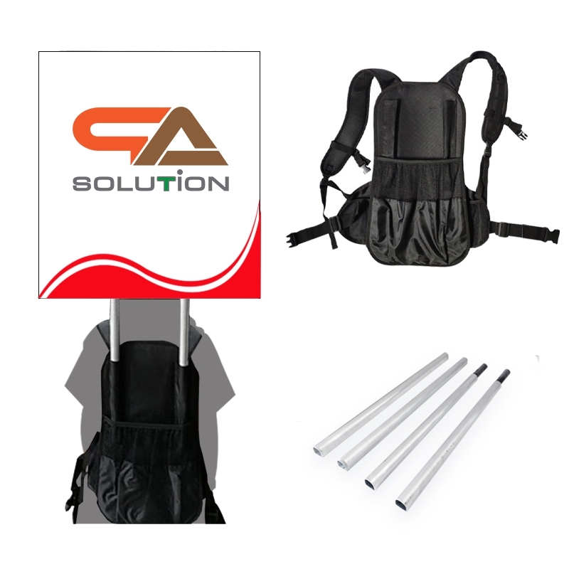 เป้เดินทรูป 2 เสา Backpack Walking Banner เสาพร้อมเป้ สะพายสะดวก