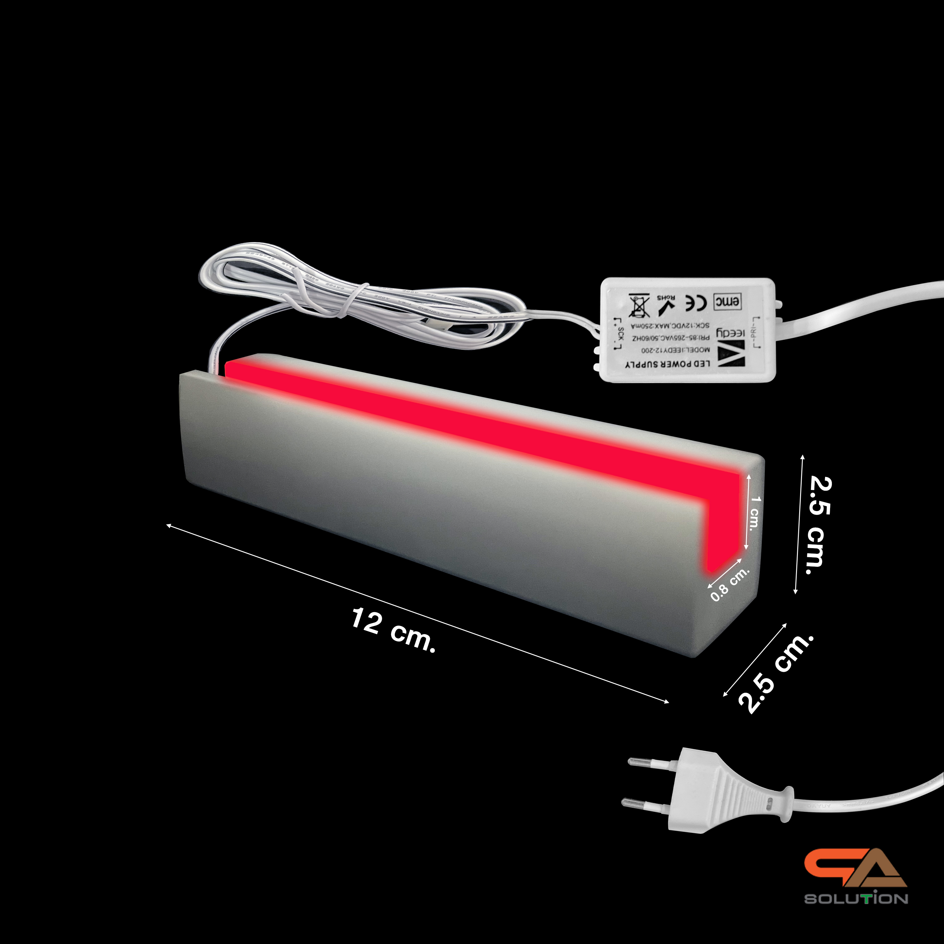 Clearance Sale! อะลูมิเนียมบาร์ LED BAR ไฟLED แสงสีแดง 1 ชุด พร้อม POWER SUPPY ไม่รวมแผ่นอะคริลิค