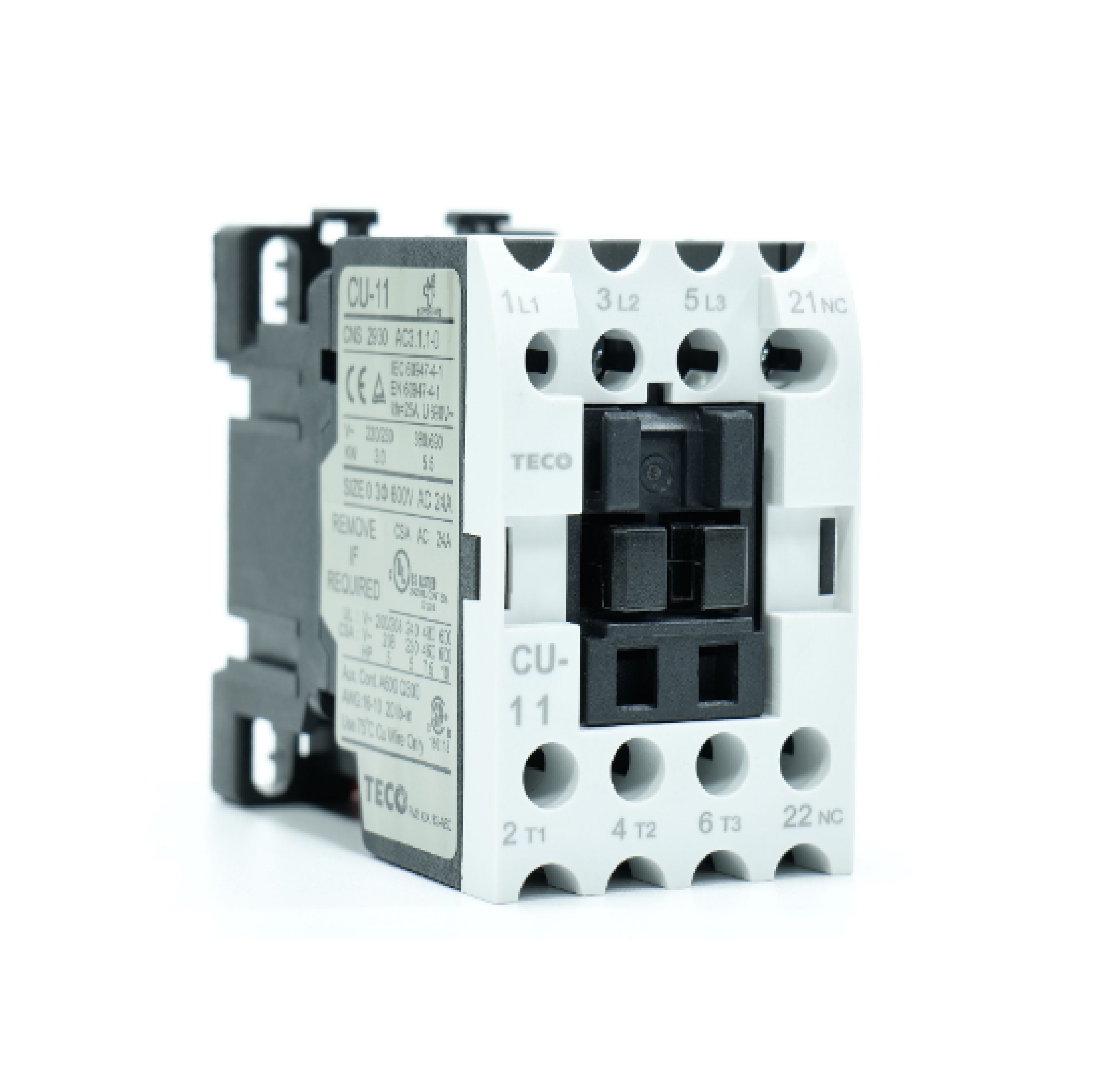 Teco แมกเนติก คอนแทคเตอร์ คอยส์ไฟ 220V รุ่น CU-11 แมกเนติก 1 เฟส คอนแทคแม่เหล็กไฟฟ้า ไฟเลี้ยงได้ทั้งกระแสสลับ (AC) กระแสตรง (DC)