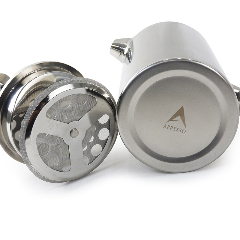 กาเฟรนช์เพรส ชงกาแฟ ตีฟองนม สแตนเลส ผนัง 2 ชั้น