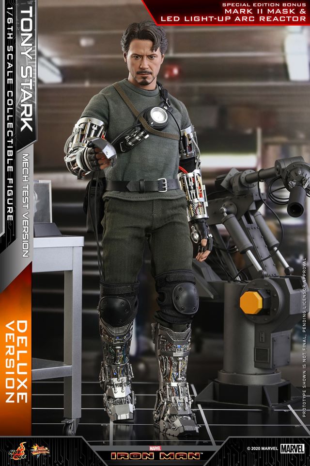 Hot Toys MMS582B 1/6 Iron Man - Tony Stark (Mech Test Version) (Deluxe Version) (Special Edition Bonus)