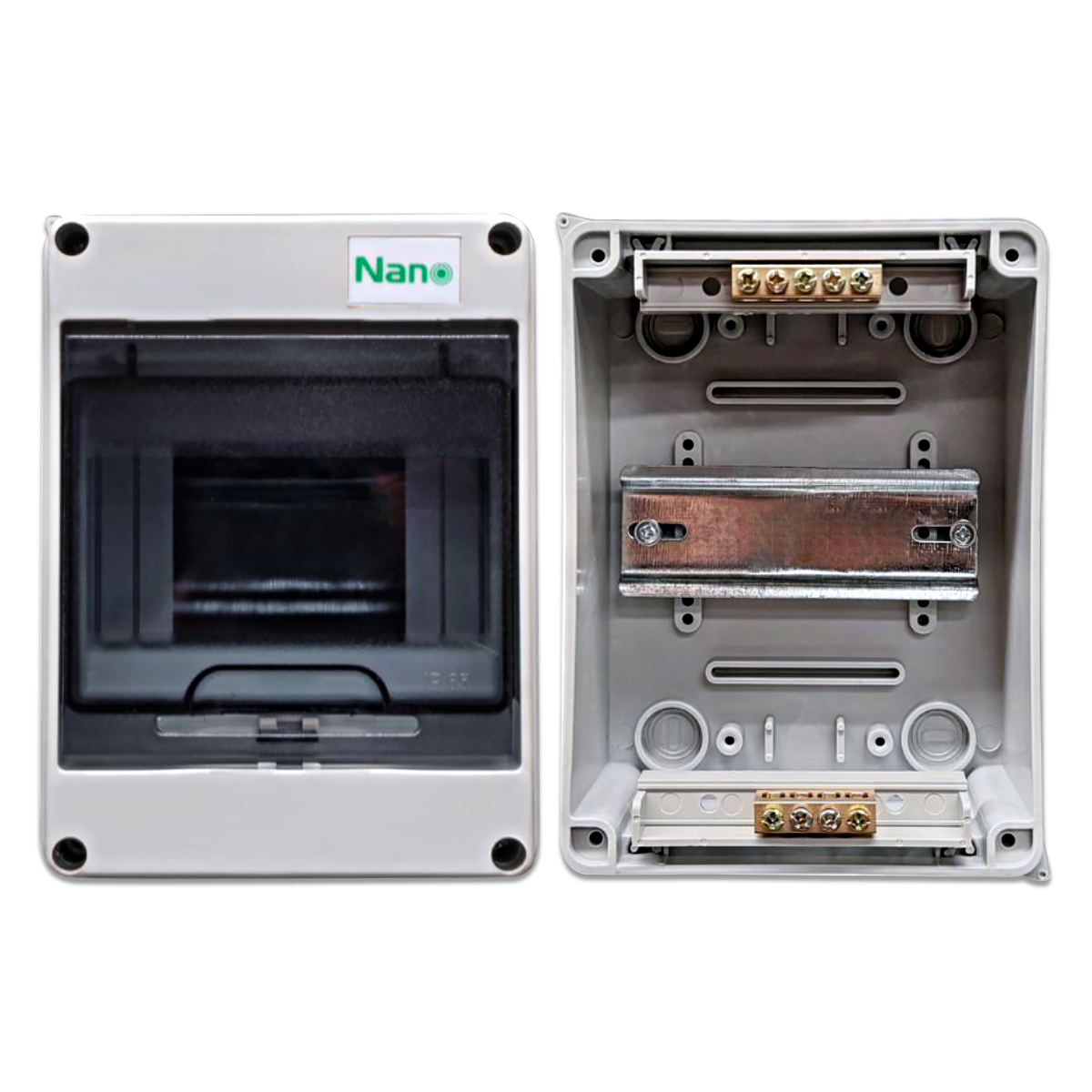 NANO ตู้คอนซูมเมอร์ยูนิตกันน้ำ IP65 ขนาด 5 ช่อง (ABS+PC) (ตู้เปล่า)
