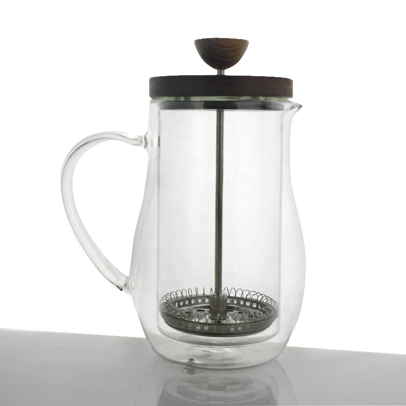 เฟรนช์เพรส ชงชา กาแฟ ตีฟองนม แก้ว 2 ชั้น 350cc