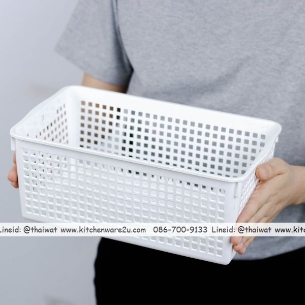 P11052 ตะแกรงเหลี่ยม (16.8x29x11.7 cm cm) No.5185 เกรดเอ ราคาส่งต่อ 12 ใบ:300 บต่อโหล