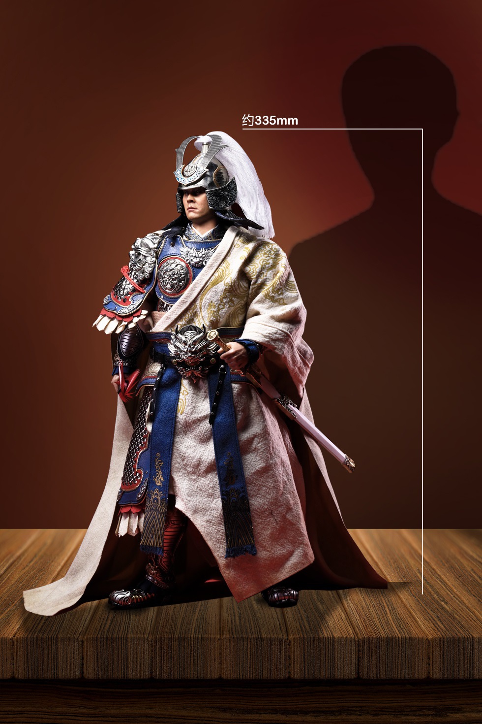 303TOYS MP037 + MP038 THREE KINGDOMS SERIES - ZHOU YU GONGJIN (EXCLUSIVE EDITION) + WHITE TIGER, THE STEED OF ZHOU YU