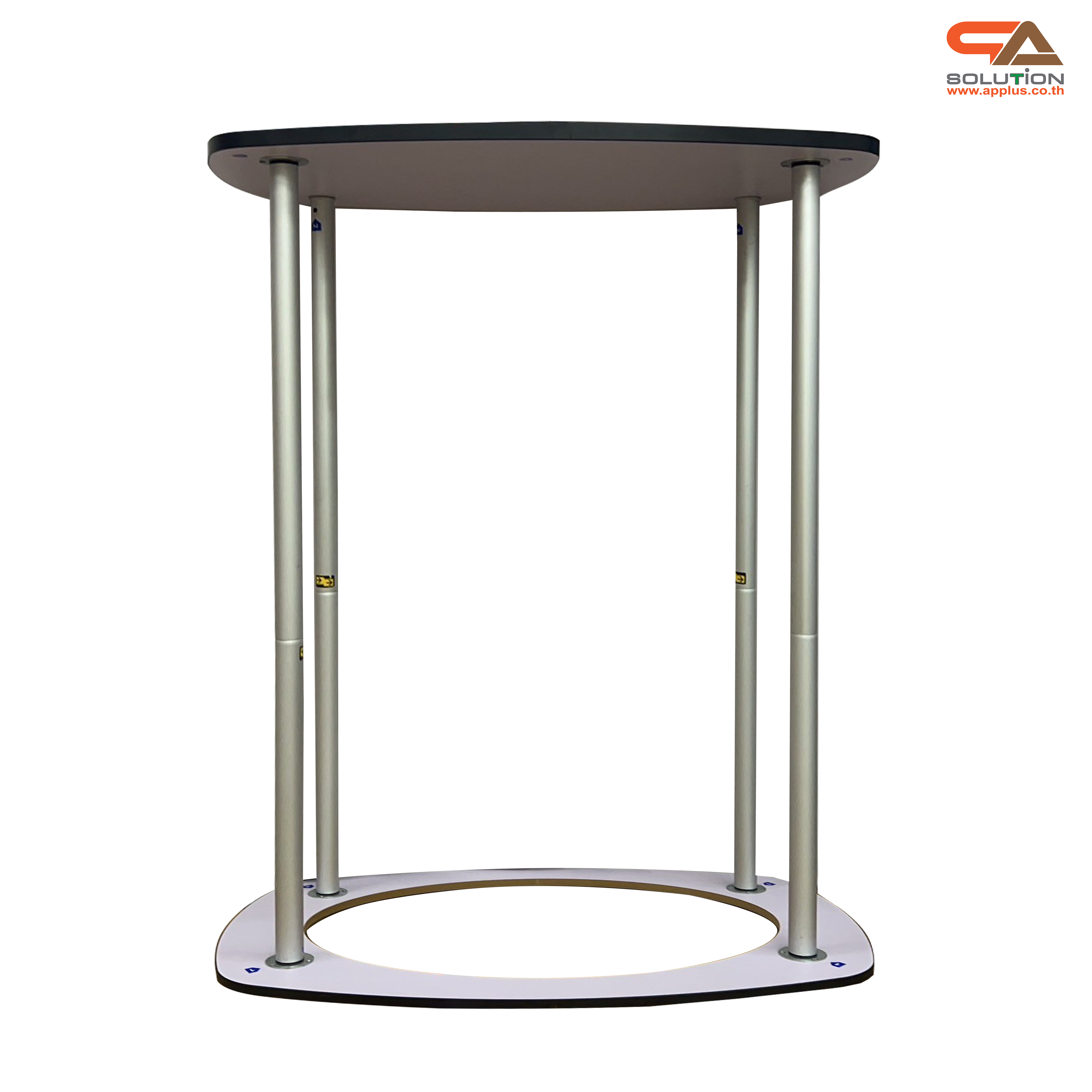 เคาน์เตอร์ผ้าออกบูธ รุ่น R06 ทรงสี่เหลี่ยมผืนผ้า โครงอะลูมิเนียมอย่างดี จัดเก็บง่าย