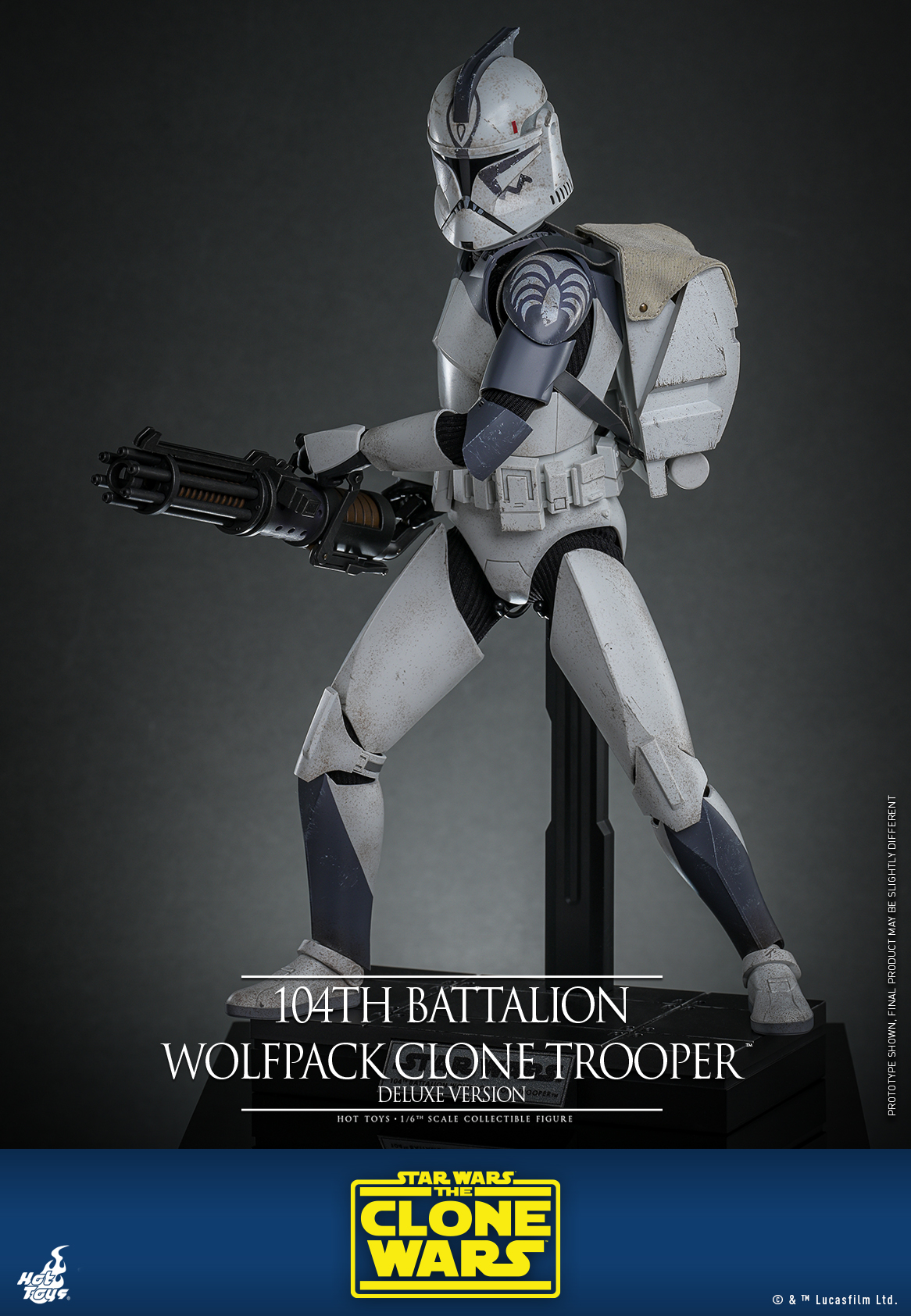 Hot Toys TMS143 Star Wars: The Clone Wars - 104th Battalion Wolfpack Clone Trooper (Deluxe Version)