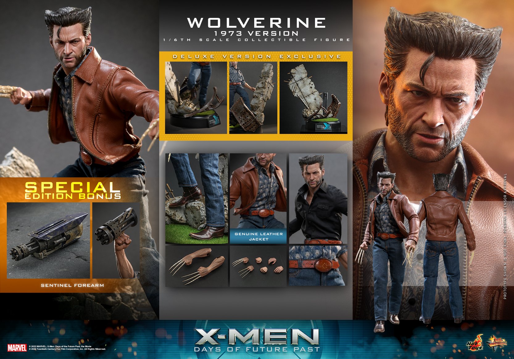 Hot Toys MMS660B 1/6 X-Men: Days of Future Past - Wolverine 1973 Version (Deluxe Version) [Special Edition Bonus]