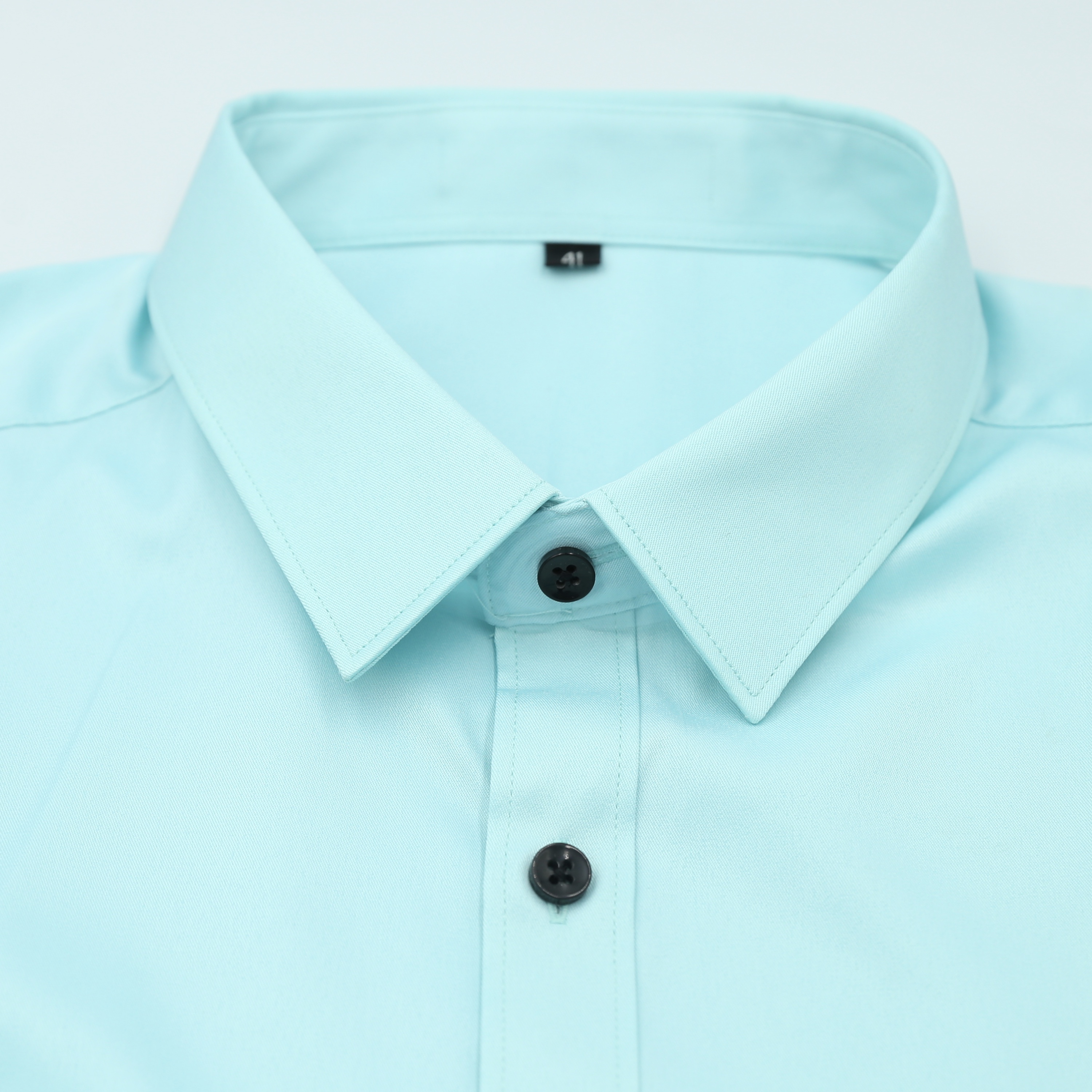 เสื้อเชิ้ตสีฟ้ามิ้นท์ Mint Blue Shirt (Standard Collar)