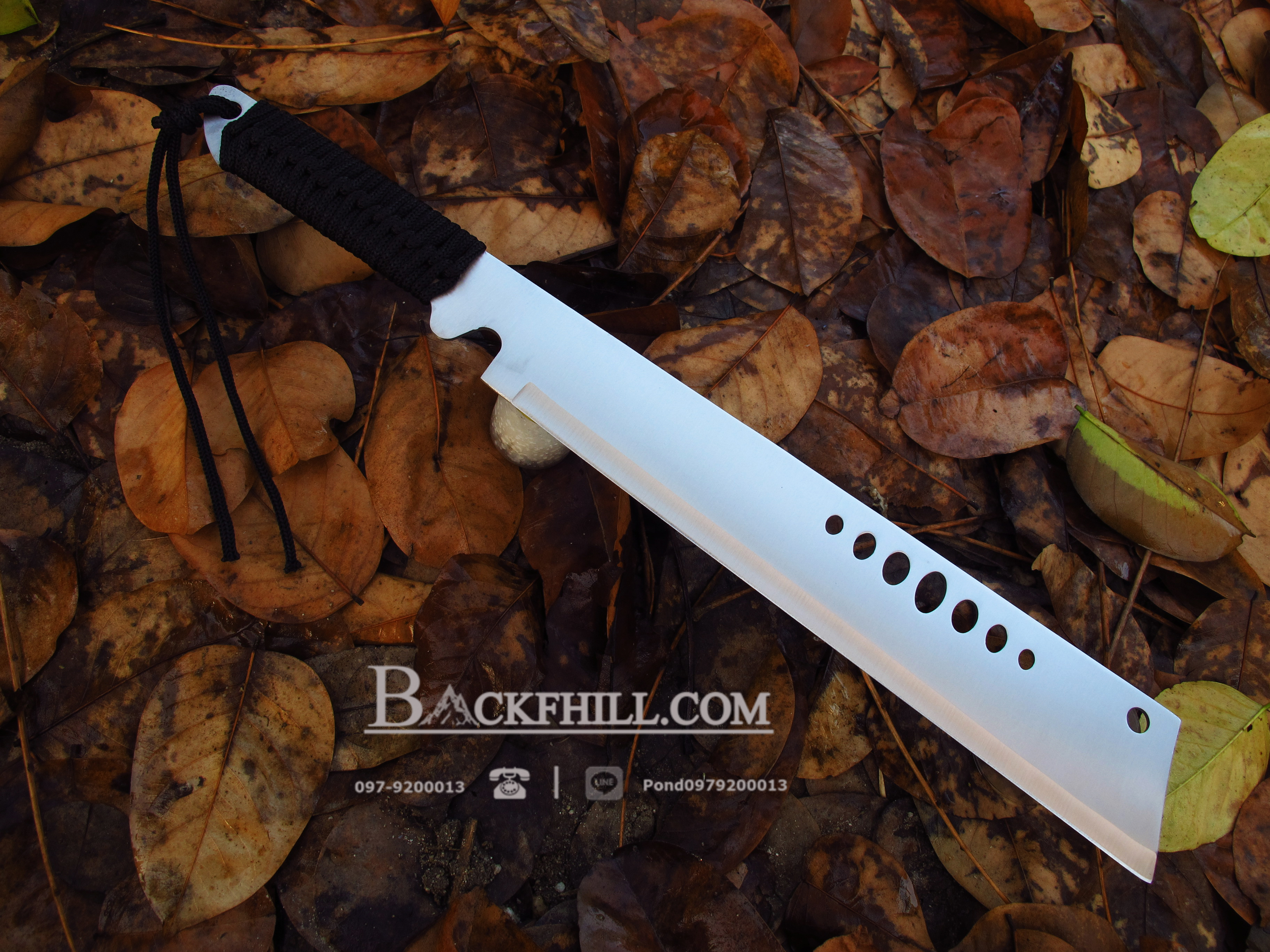 มีดสปาตาใบตายหัวตัด By HAWK ยาว 18.5 นิ้ว พร้อมซองมีดไนลอน