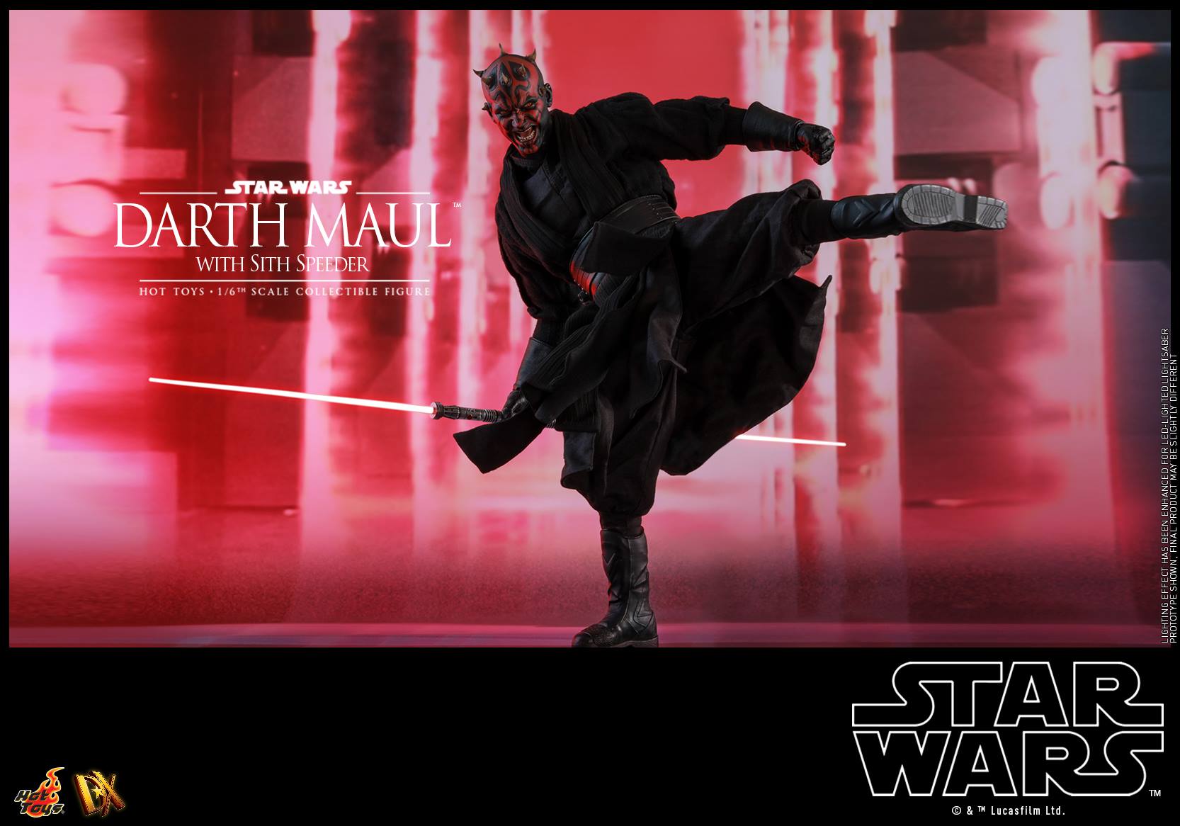 Hot Toys DX17 STAR WARS EPISODE I: THE PHANTOM MENACE - DARTH MAUL WITH SITH SPEEDER