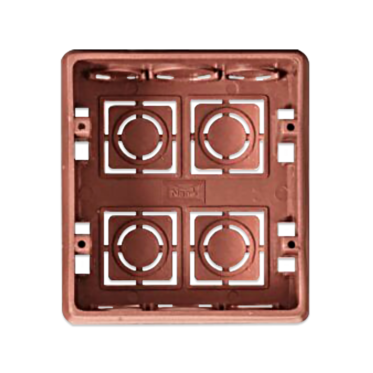 NANO บล็อคฝัง ขนาด 4x4" สีส้ม รุ่น NANO-409 (100 ชิ้น/กล่อง)