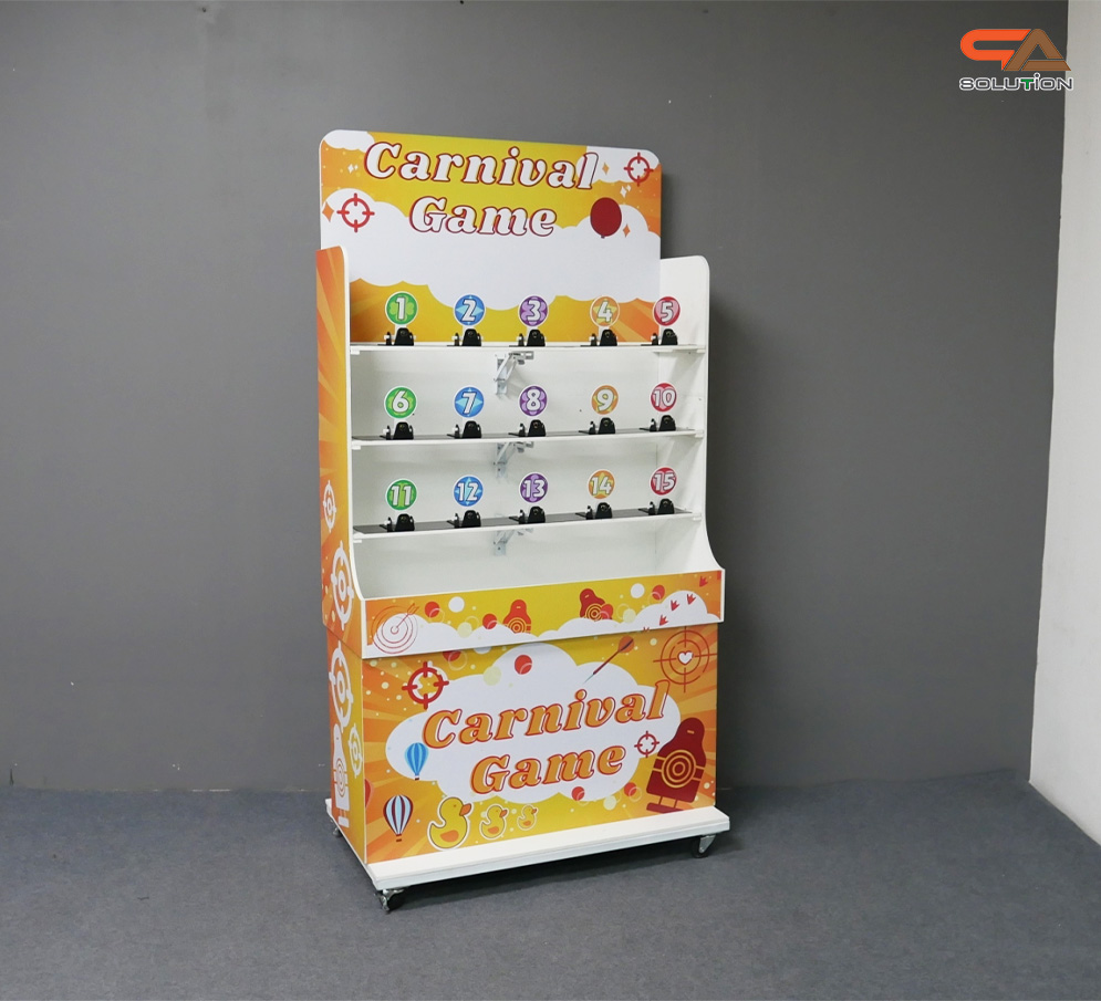 เกมส์ CARNIVAL GAME ยิงเป้าเหล็กกลม ขนาด (W) 90 x (L)50 x (H)176 cm. พร้อมเป้าเหล็กกลม 15 อัน ปืนกระสุนโฟม 2 ชุด