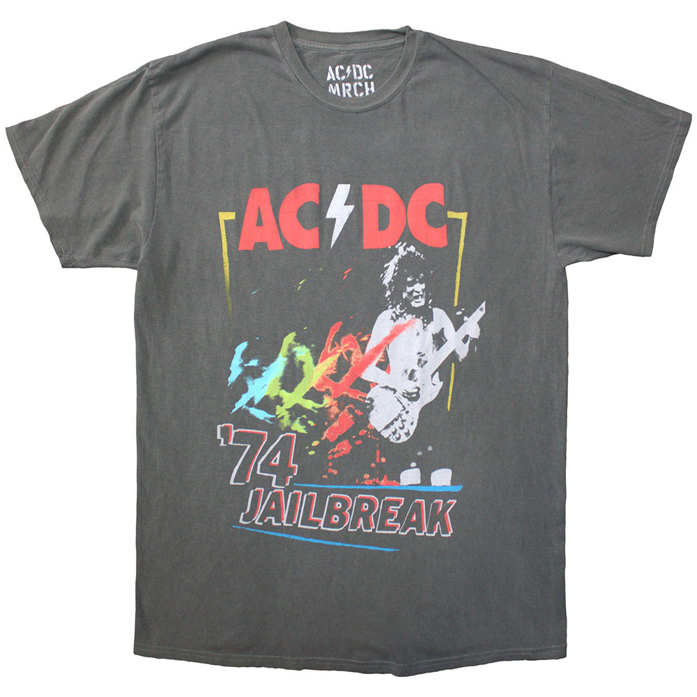 AC/DC Unisex T-Shirt: Vintage '74 Jailbreak GREY