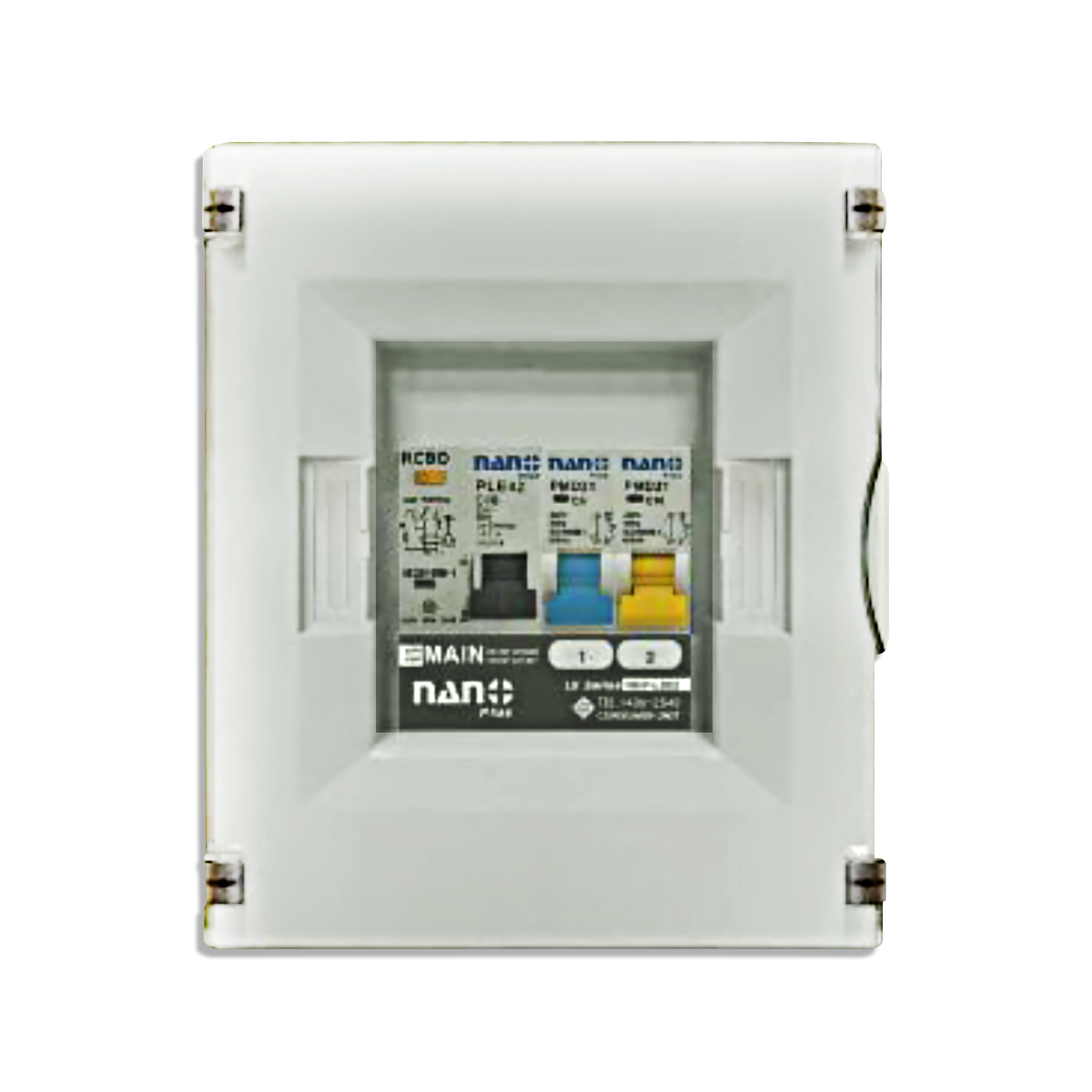 NANO ตู้คอนซูมเมอร์ยูนิต NANO PLUS (LS-Series) 2 ช่อง (RCBO + ลูกย่อย) ฝาดำใส