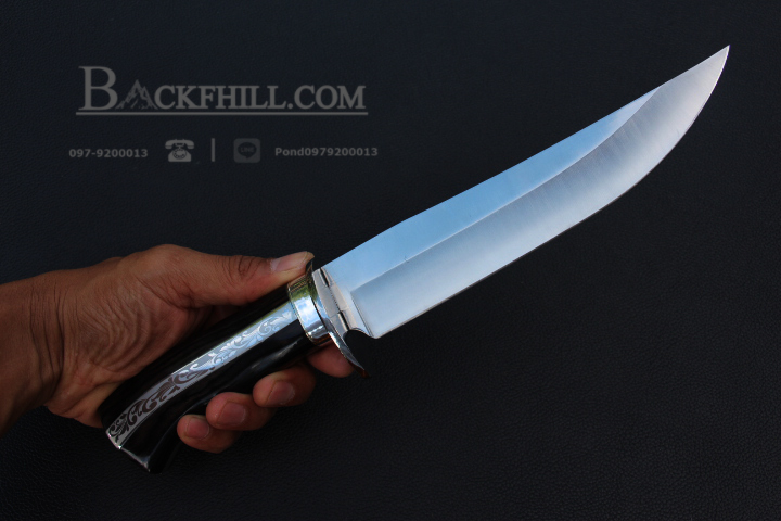 มีดใบตาย COLUMBIA รุ่น G49 ด้ามจับ ลายคลาสสิค ไม้เนื้อดำอย่างดี พร้อมซองไนลอน