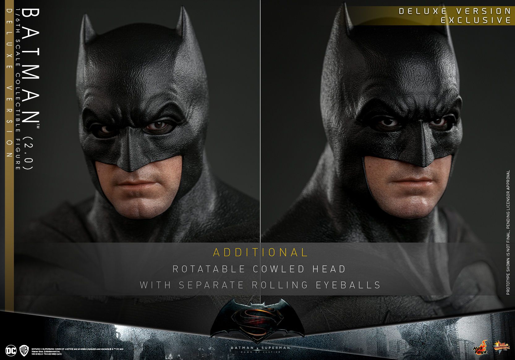 Hot Toys MMS732 1/6 Batman v Superman: Dawn of Justice - Batman (2.0) [Deluxe Version]