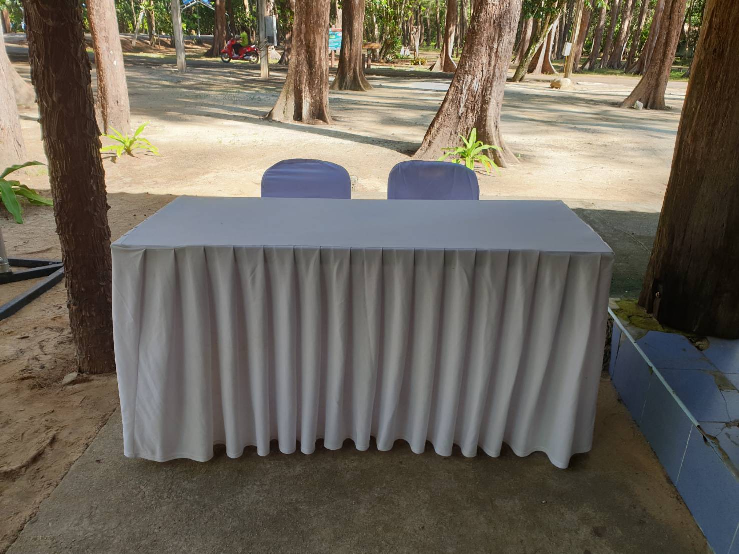 โต๊ะสัมมนา / โต๊ะตั้งอาหาร / โต๊ะหน้าขาว ขนาด0.6x1.5เมตร