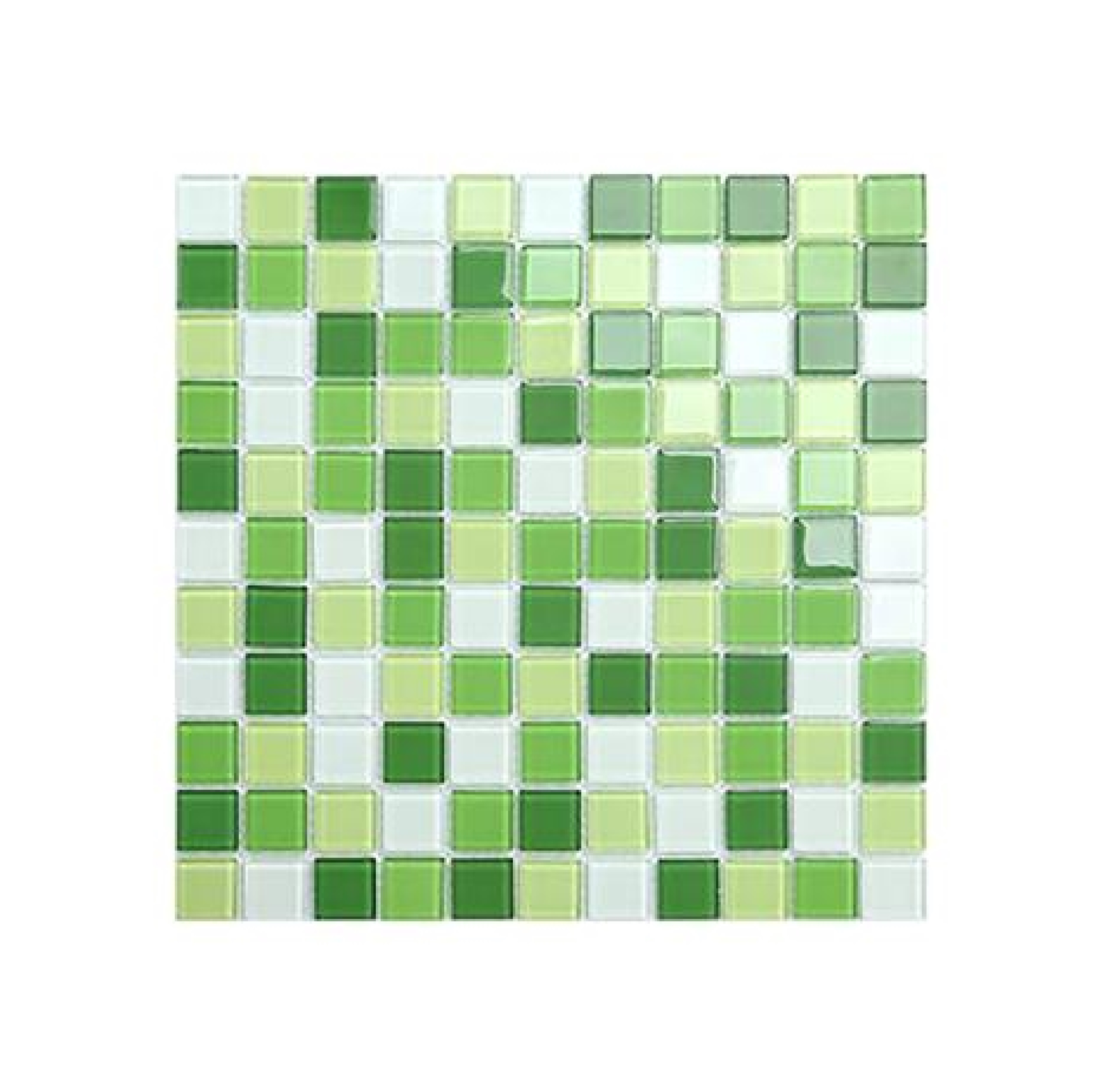 กระเบื้องโมเสก แก้ว KASSA รุ่น KS4004PM ขนาด 30 x 30 ซม. สีเขียว - ขาว