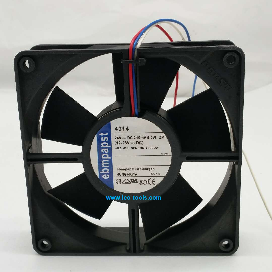 EBM-Papst FAN Model: 4314 DC 24V 5.0W 210mA SIZE 119 x 119 x 32mm