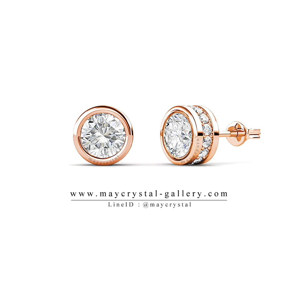 ต่างหู คริสตัลแบรนด์ จากประเทศออสเตรีย (Embellished with Crystals from Austria)