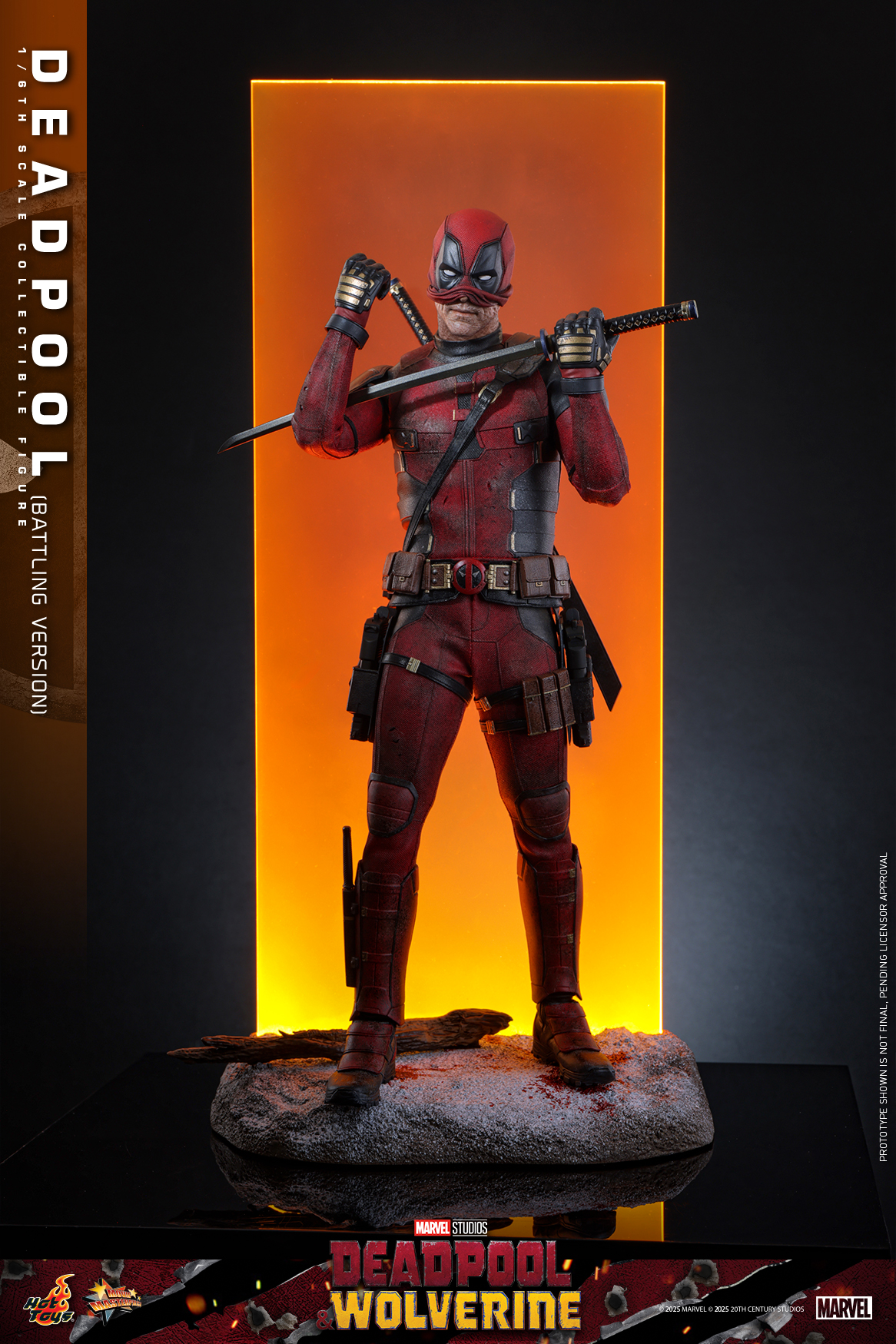 Hot Toys MMS782 Deadpool & Wolverine - Deadpool (Battling Version)