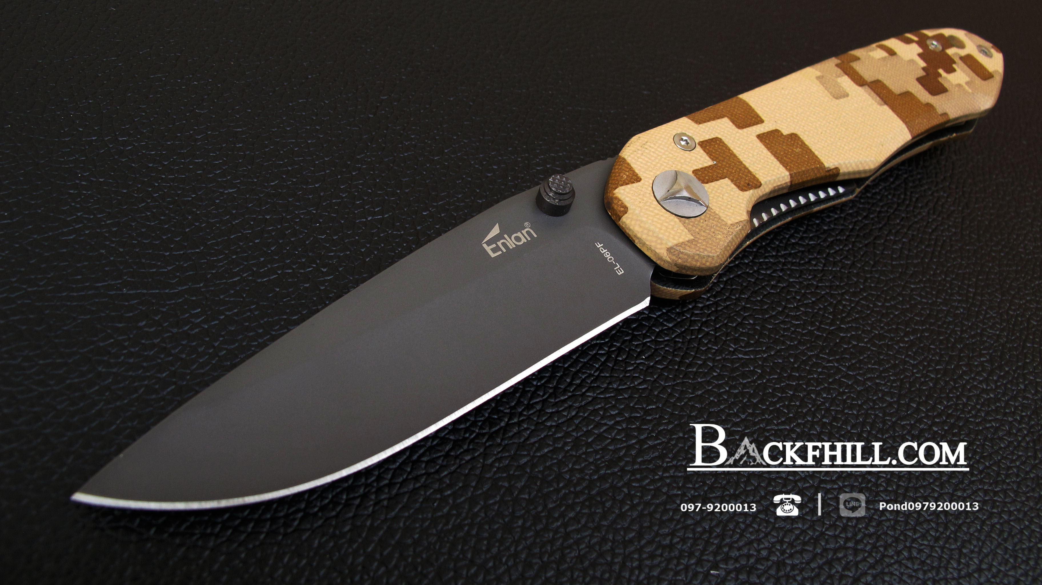 มีดพับ ENLAN รุ่น EL-06PF ลายพรางทะเลทราย ของแท้ 100 %