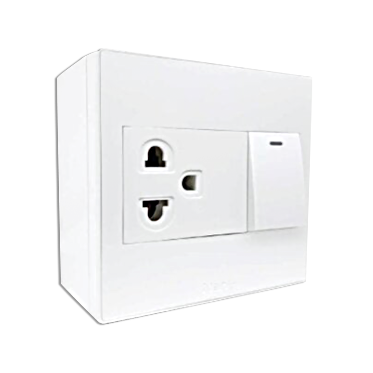 NANO ชุดฝา 3 ช่อง 1 สวิตช์ + ปลั๊กกราวด์เดี่ยว และบล็อกลอย 3*3 นิ้ว Classic series สีขาว รุ่น CS8615-BW (16 ชิ้น/กล่อง)