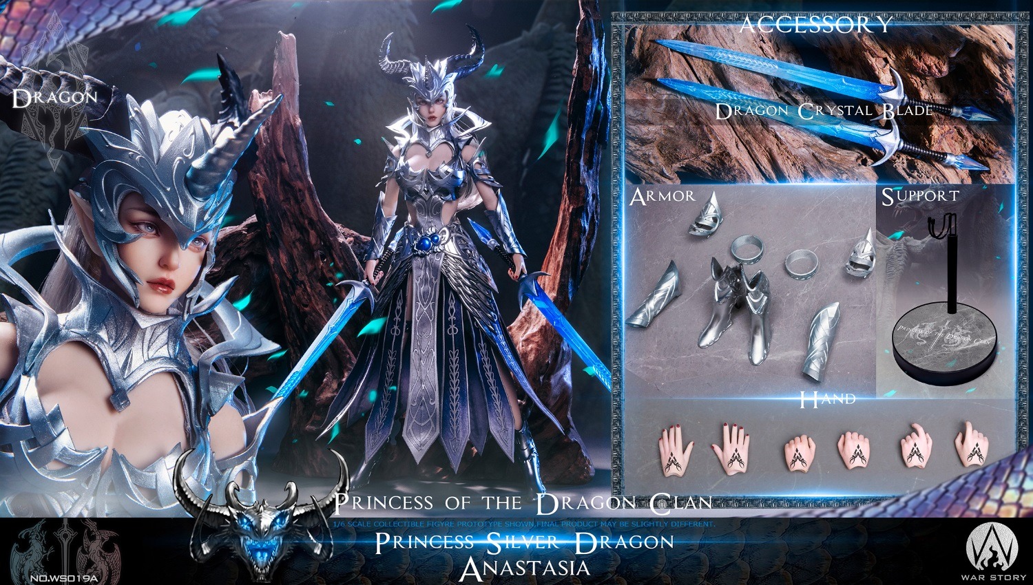WAR STORY WS019A 1/6 Dragon Princess - Silver Dragon Anastasia