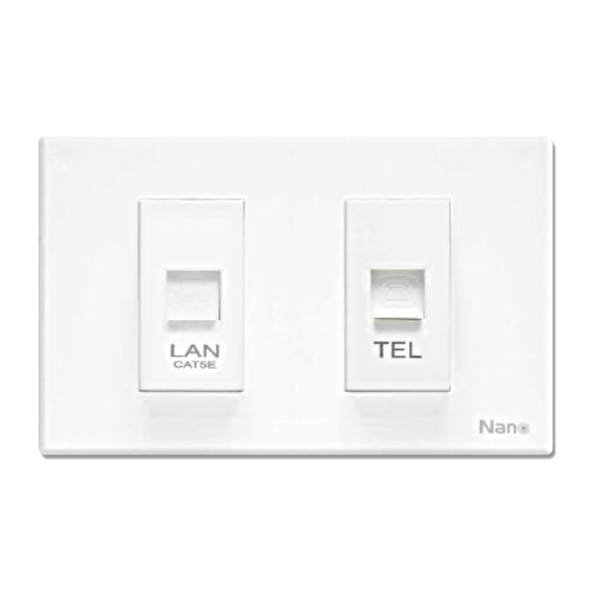 NANO ชุดเต้ารับโทรศัพท์ และเต้ารับคอมพิวเตอร์ Urban series สีขาว รุ่น CP-PCTEL-W