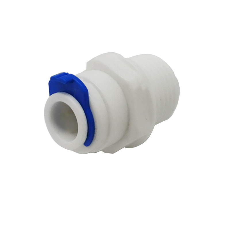 Push-Fit Straight Adapter, Thread BSP 1/2" x Tube O.D. 3/8"