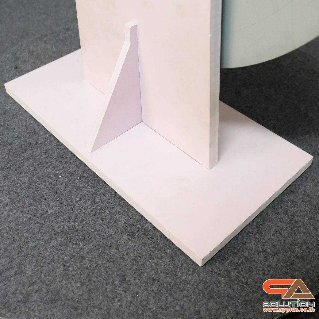 เกมส์วงล้อแม่เหล็กตั้งโต๊ะ ขนาดวงล้อ 50 ซม. สูง 61 ซม. วัสดุพลาสวูดสีขาว หนา 8-15 มม. ถอดประกอบได้