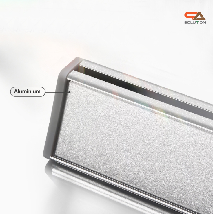 ป้ายตั้งโต๊ะ รุ่นT1 ขนาด A5และA4 ฐานสามเหลี่ยม อะลูมิเนียมสีบรอนซ์ อะคริลิคใสสำหรับสอดงานพิมพ์ ถอดประกอบได้