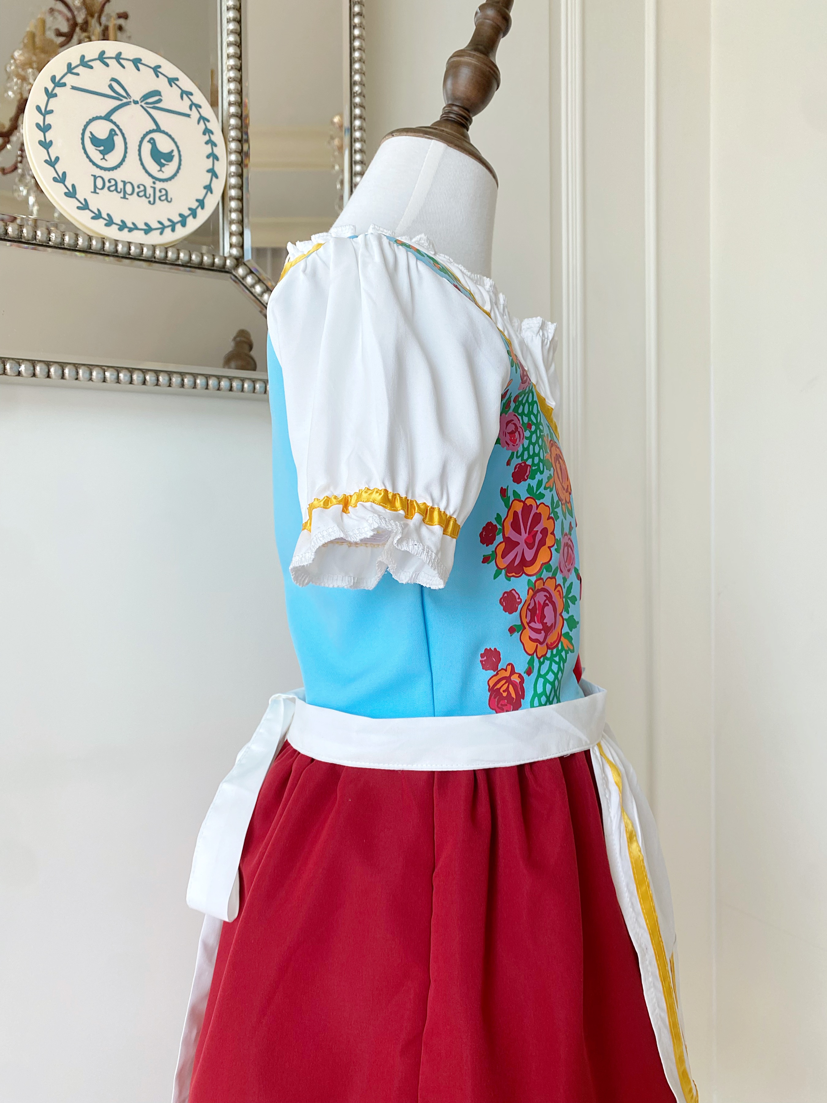 ชุดคอสเพลย์ ชุดประจำชาติเยอรมัน (German) เด็กหญิง โทนฟ้าแดง