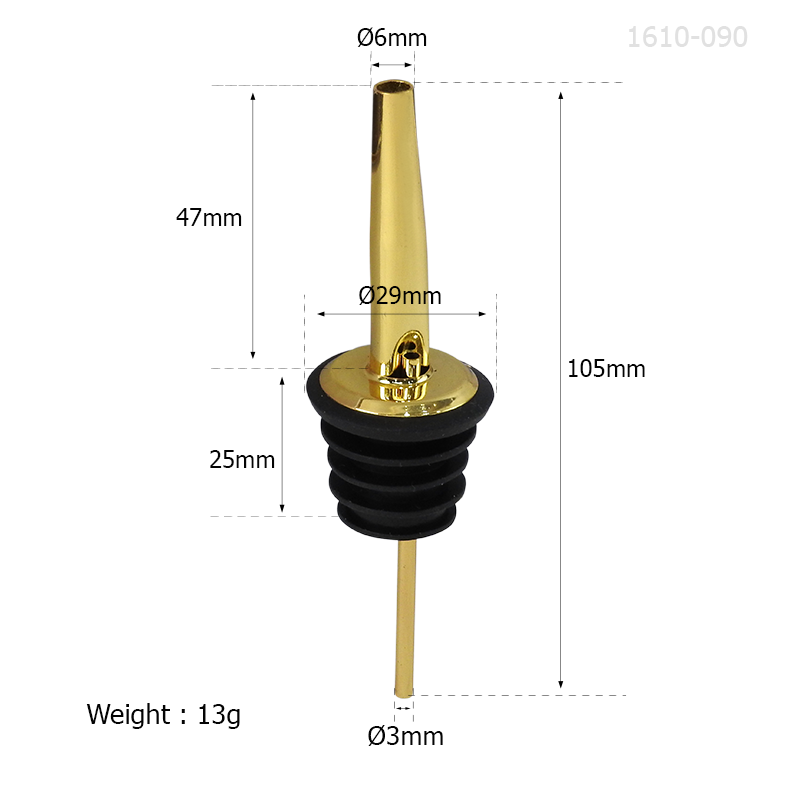 จุกรินค๊อกเทล พัวเรอร์ ที่เทเหล้าโลหะ