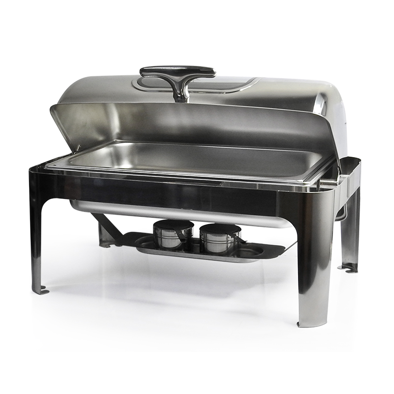 หม้ออุ่นอาหาร 9 ลิตร ทรงเหลี่ยม ฝาทรงโดมมีหน้าต่างกระจก