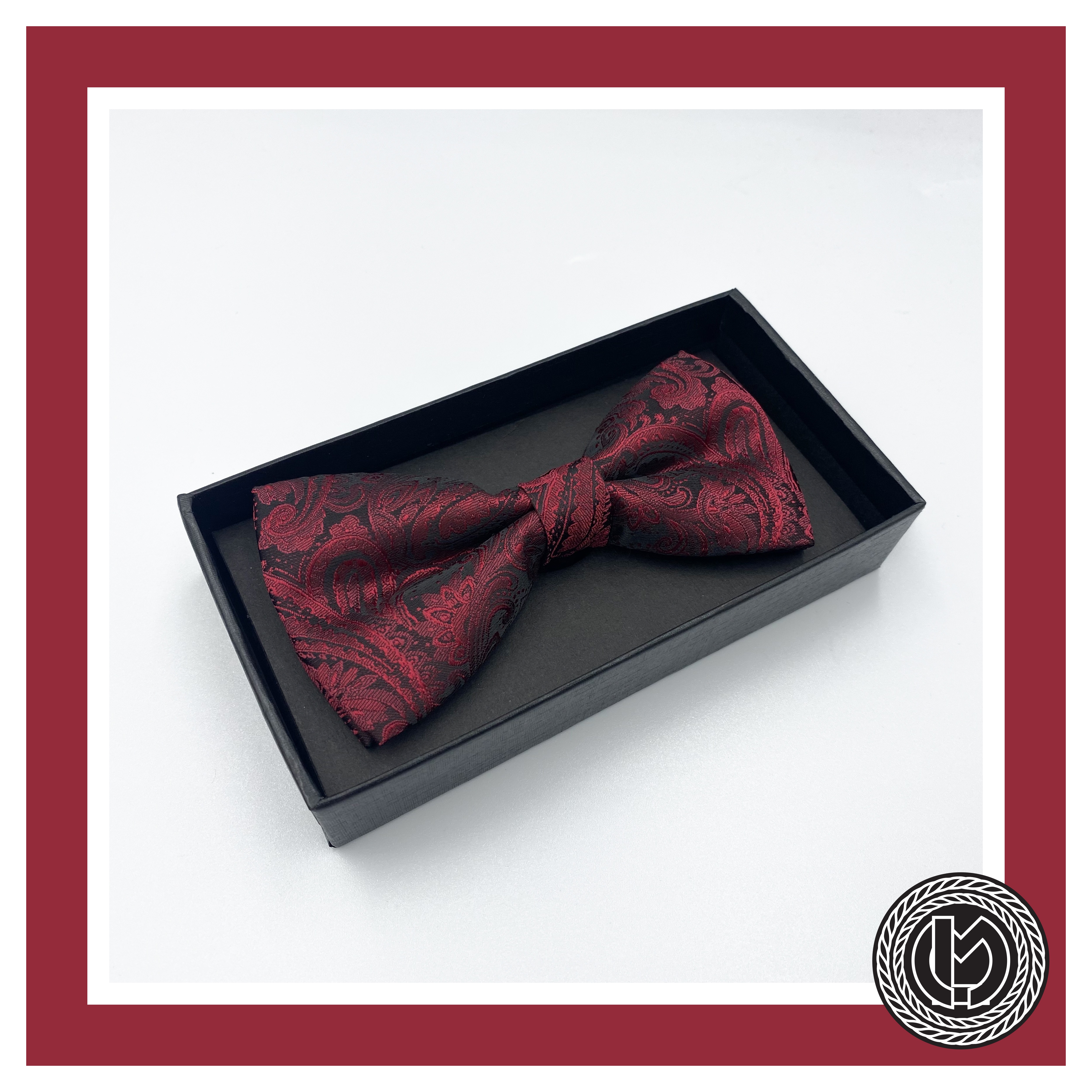 Patterned Bow Tie (Red)