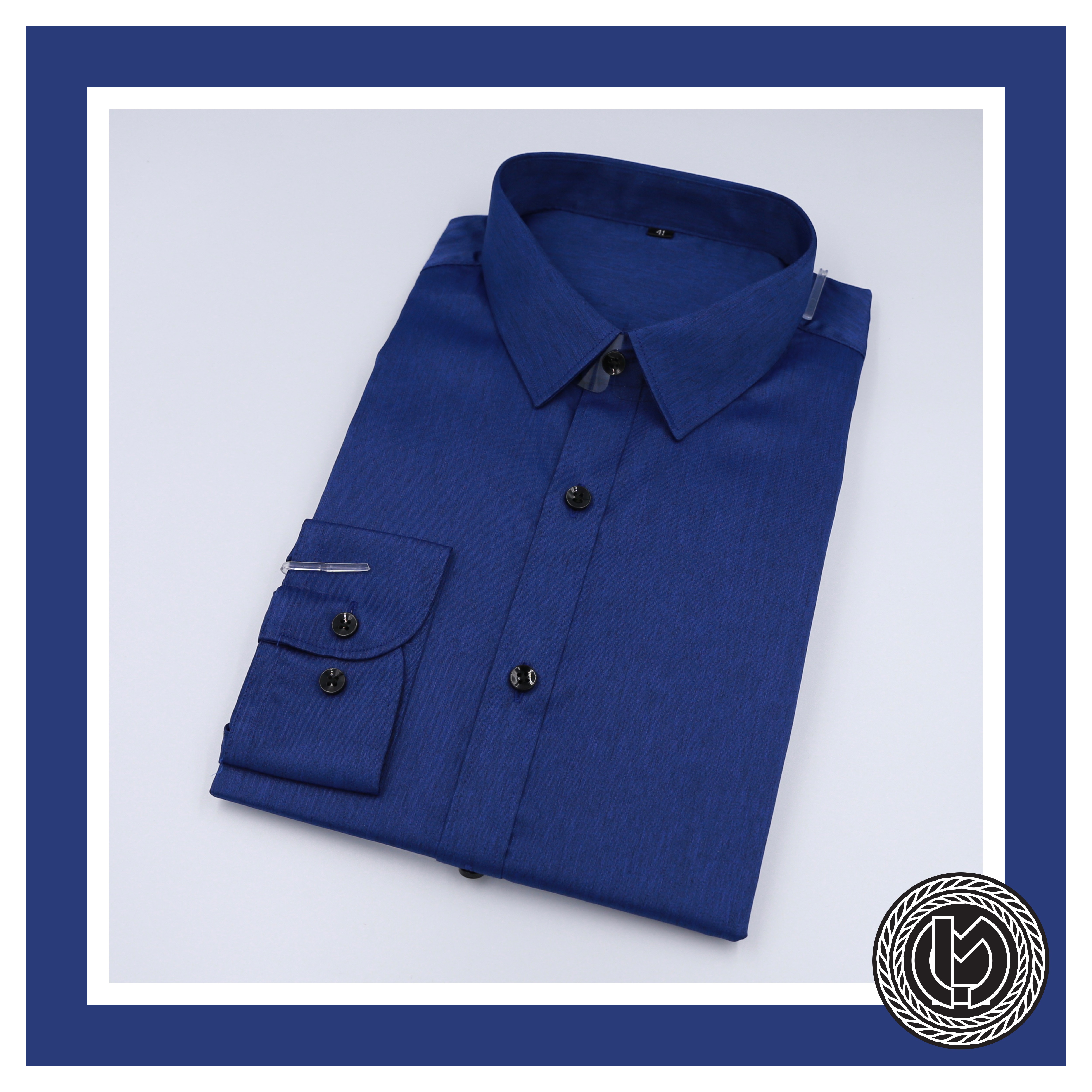 เสื้อเชิ้ตสีน้ำเงินอินดิโก้ Indigo Blue Shirt (Standard Collar)