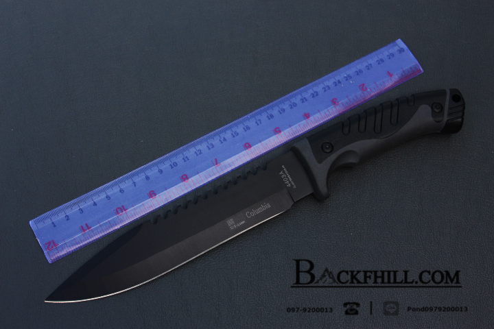 มีดใบตาย COLUMBIA รุ่น 4403A ใบมีดรมดำ CABON STEEL พร้อมซองไนลอน