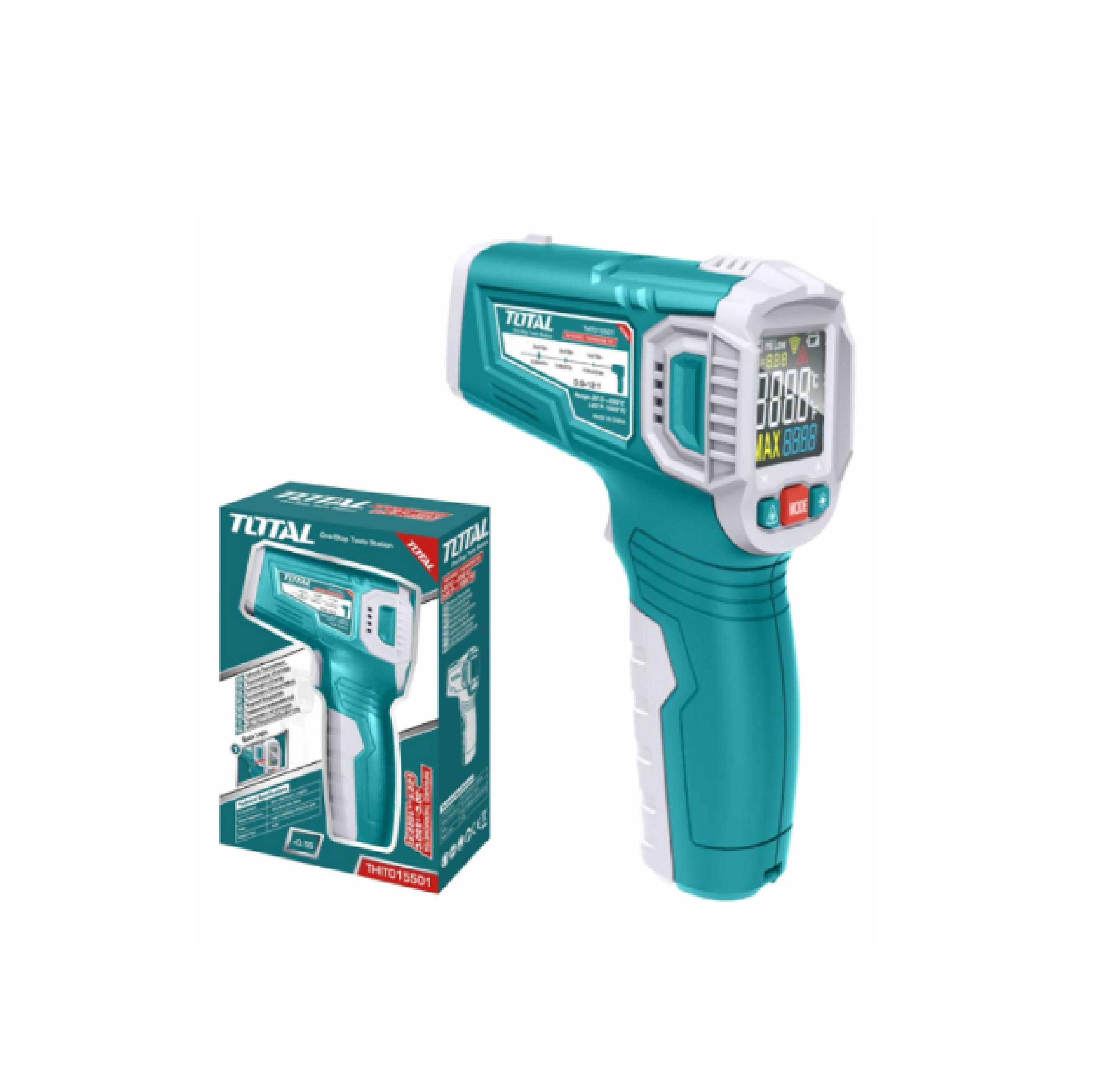 Total เครื่องวัดอุณหภูมิ รุ่น THIT0155028 ดิจิตอล แบบอินฟราเรด -50C ถึง 450C
