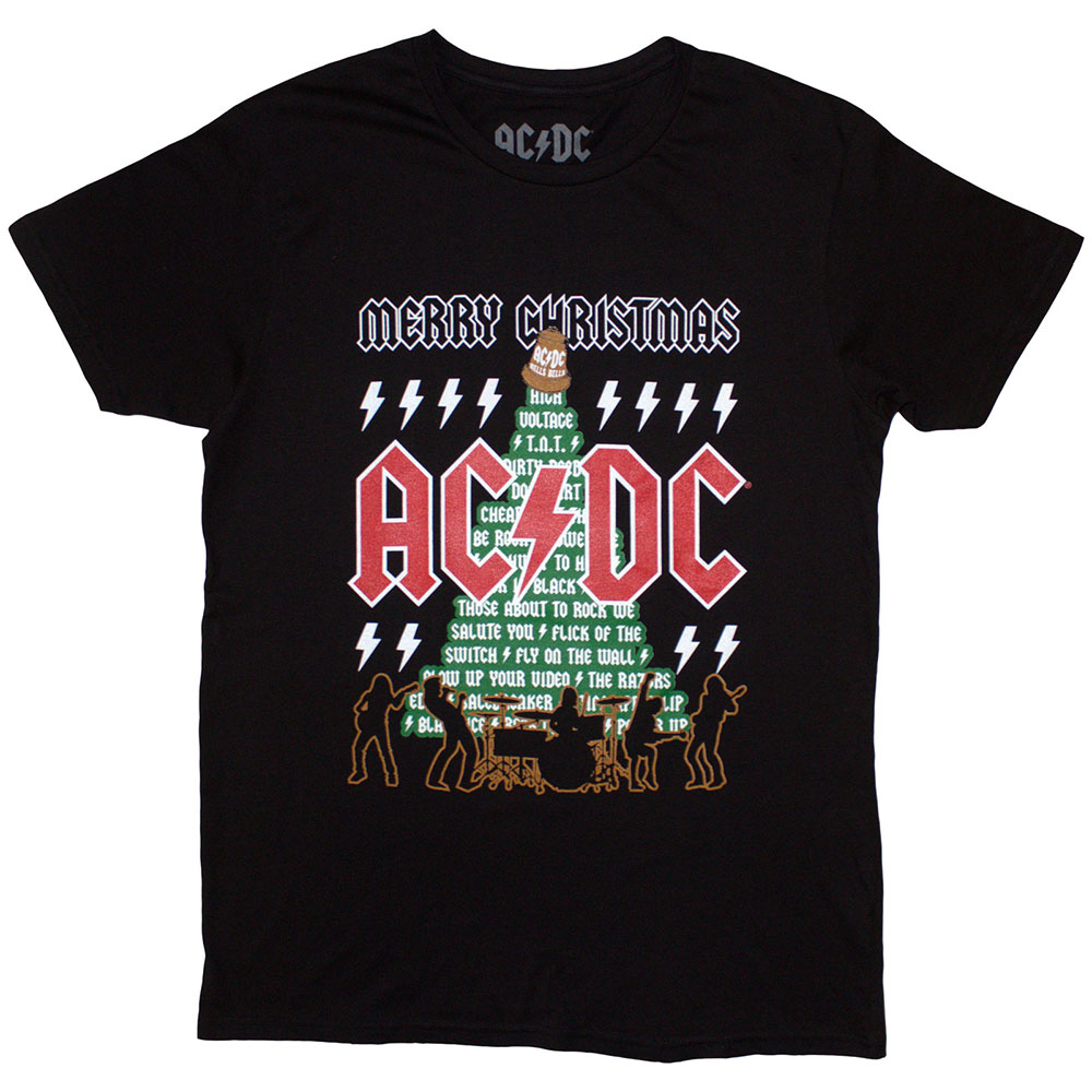 AC/DC Unisex T-Shirt: Merry Christmas BLACK