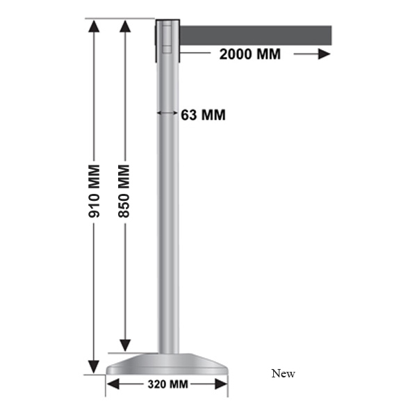 Railing Stand with strap polyester Blue 0608-030
