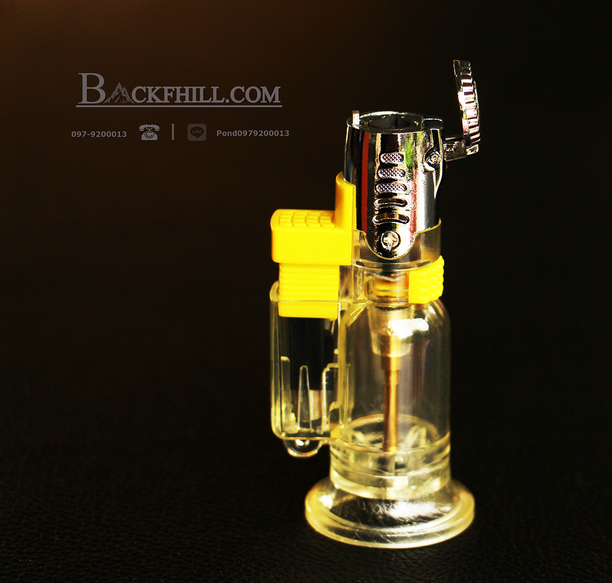 ไฟแช็คแก๊สทรงระฆังไอพ่นเทอร์โบ 1300 องศาเซลเซียส ขนาดพกพา